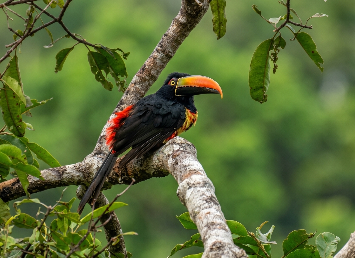 Fiery-billed Aracari